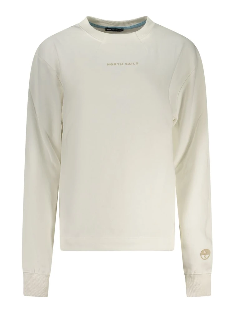 Bianco Cotton Women Sweatshirt