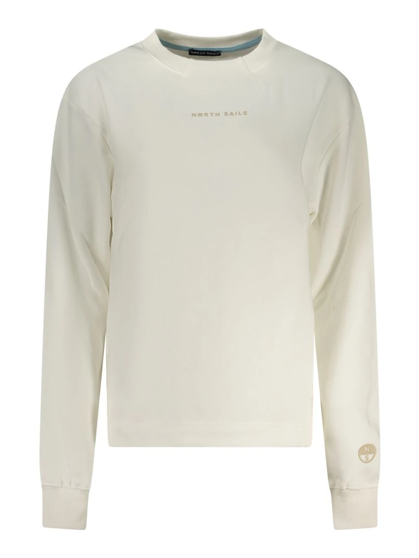 Bianco Cotton Women Sweatshirt