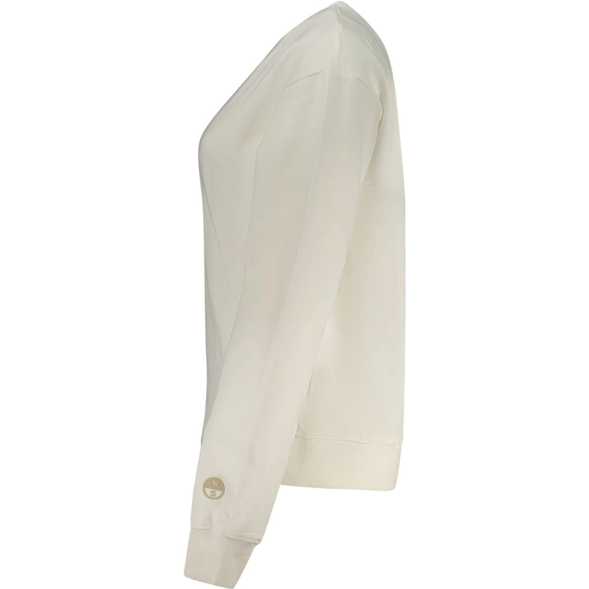 Bianco Cotton Women Sweatshirt