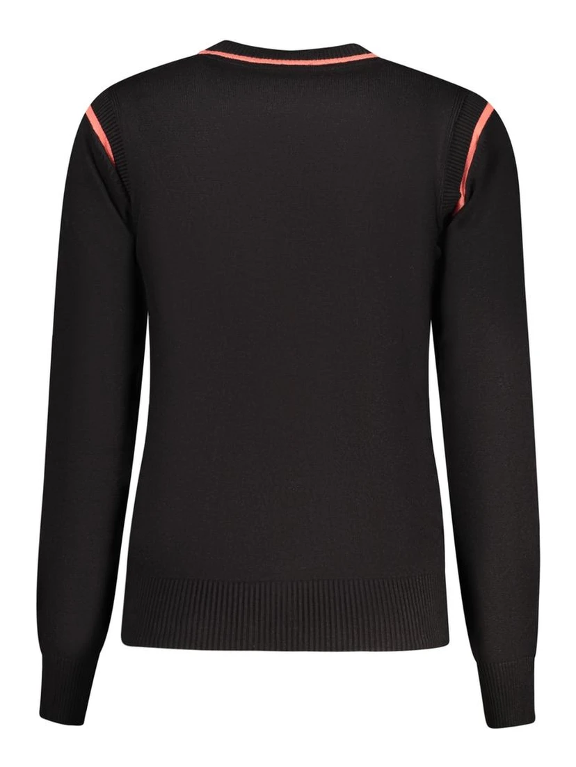 Black Viscose Women Sweater