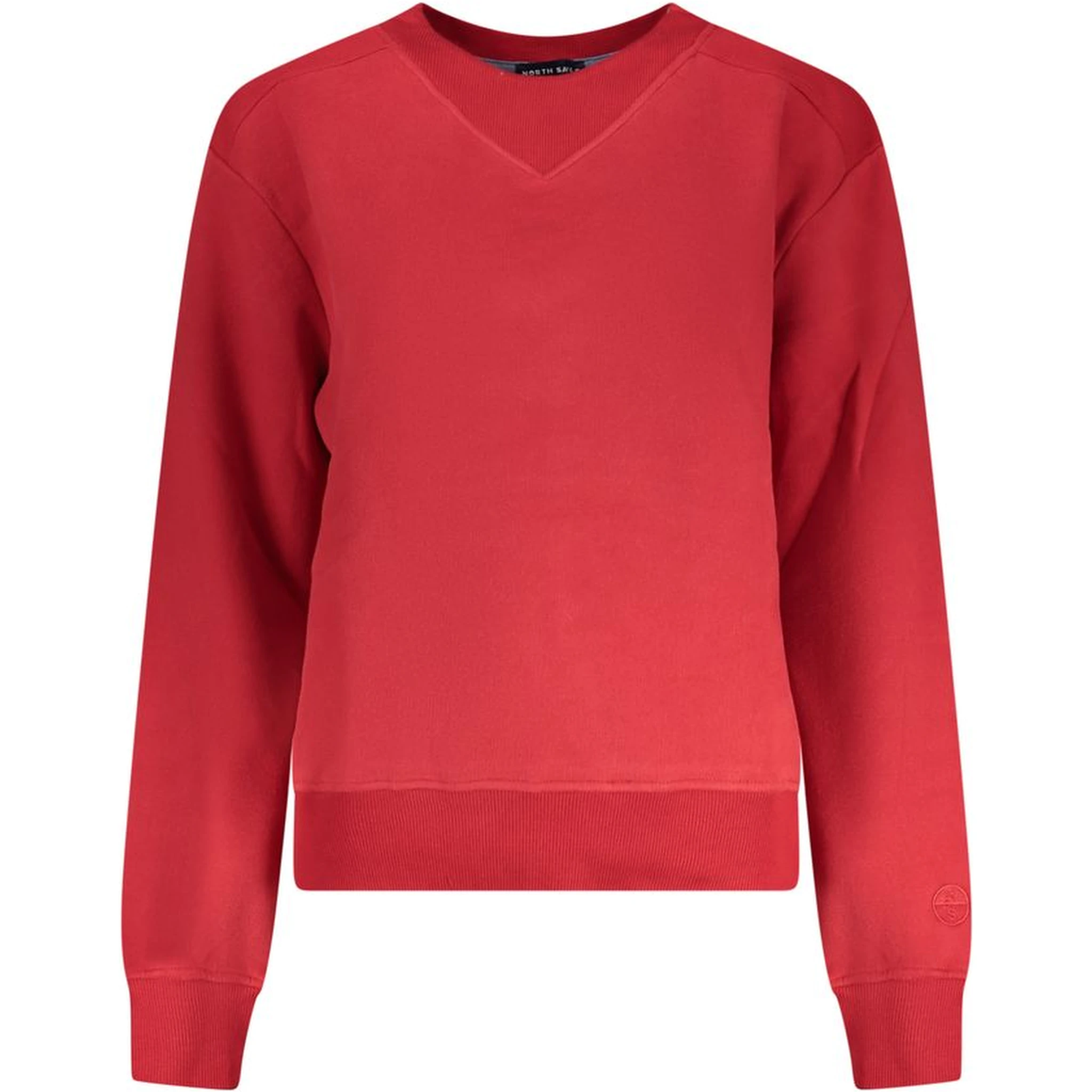 Red Cotton Women Sweatshirt