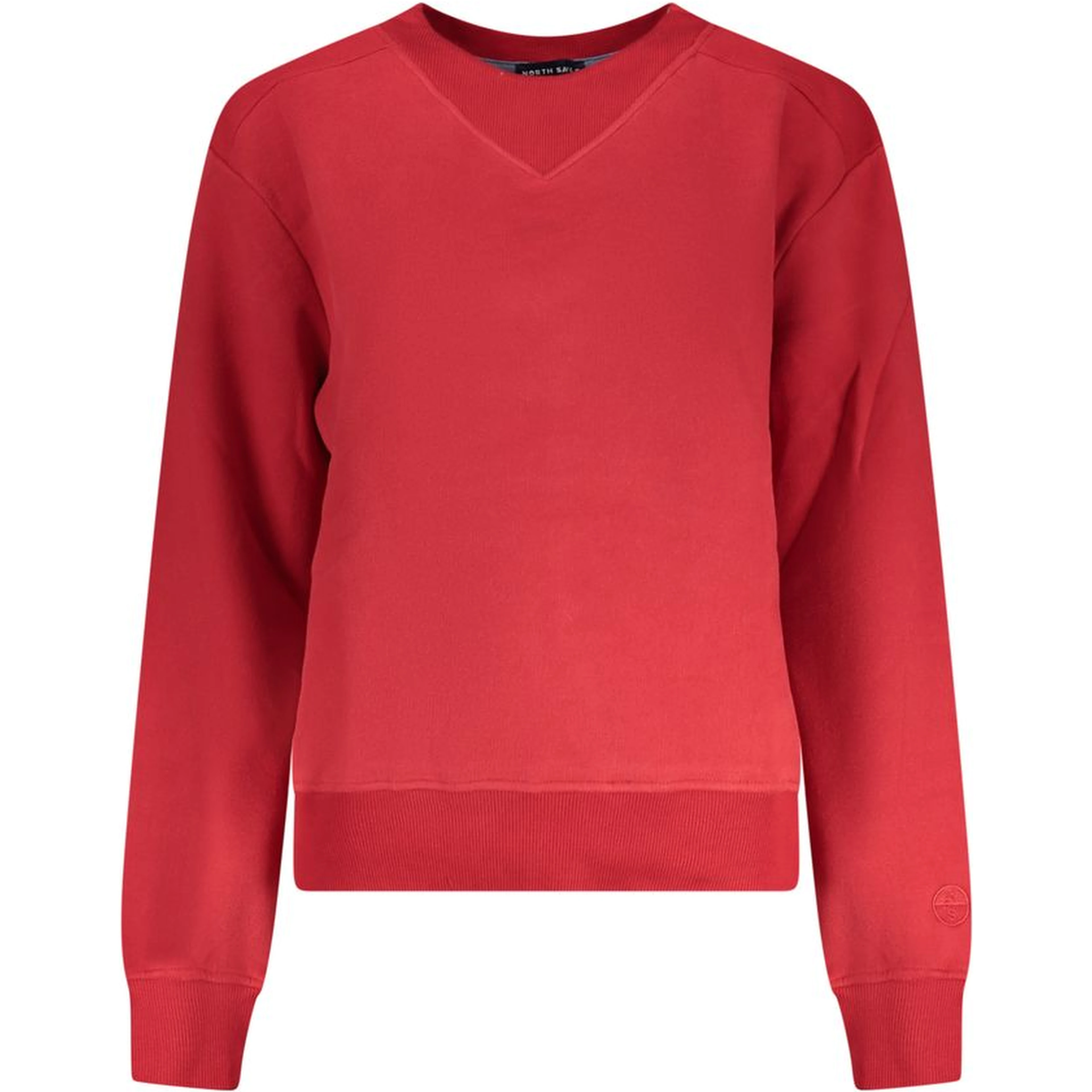 Red Cotton Women Sweatshirt