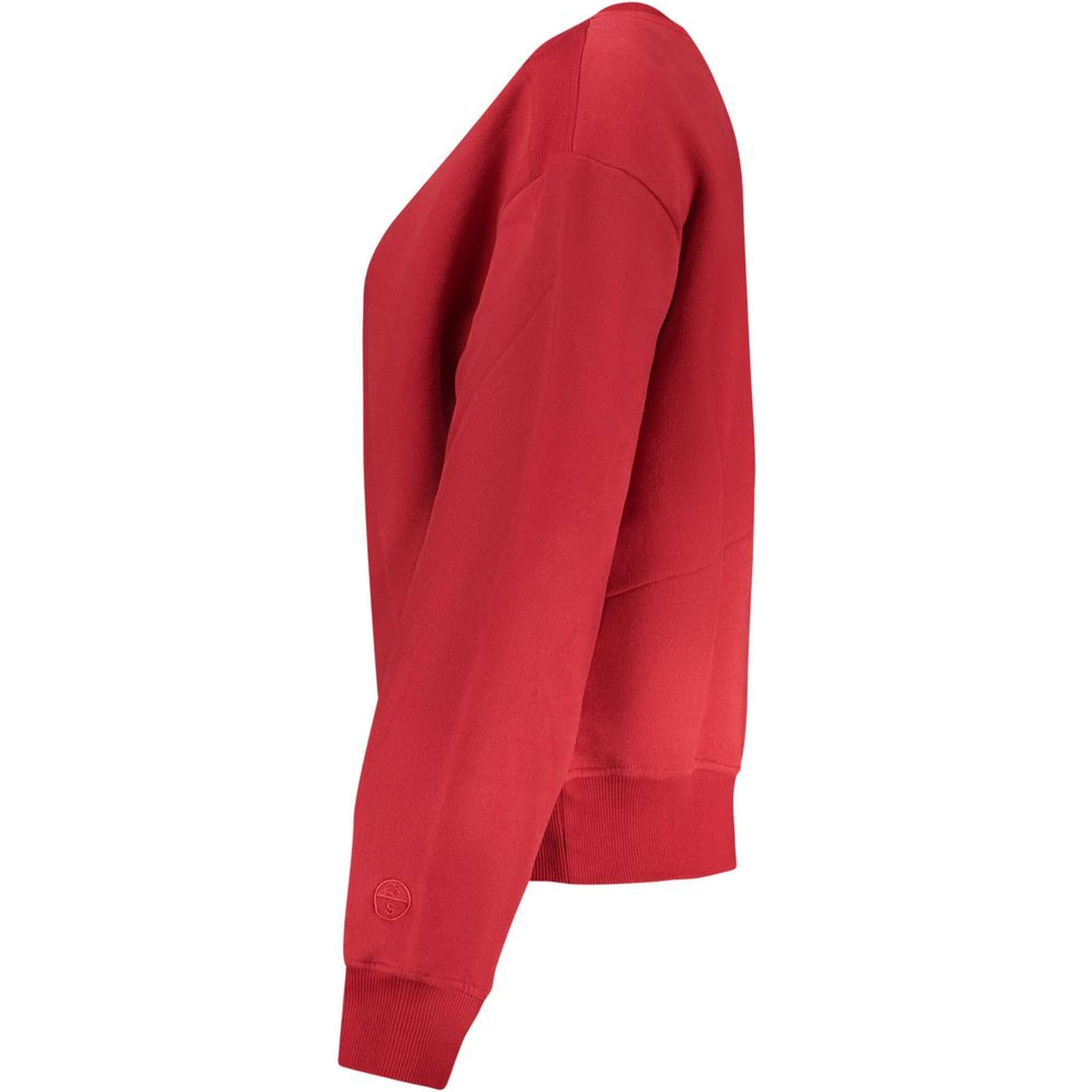 Red Cotton Women Sweatshirt