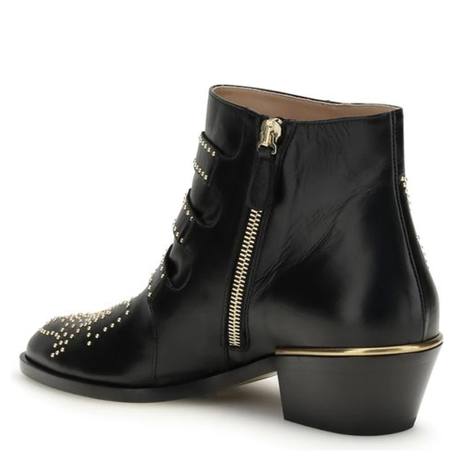 Black Calf Leather Bos Taurus Lace-Up Boots