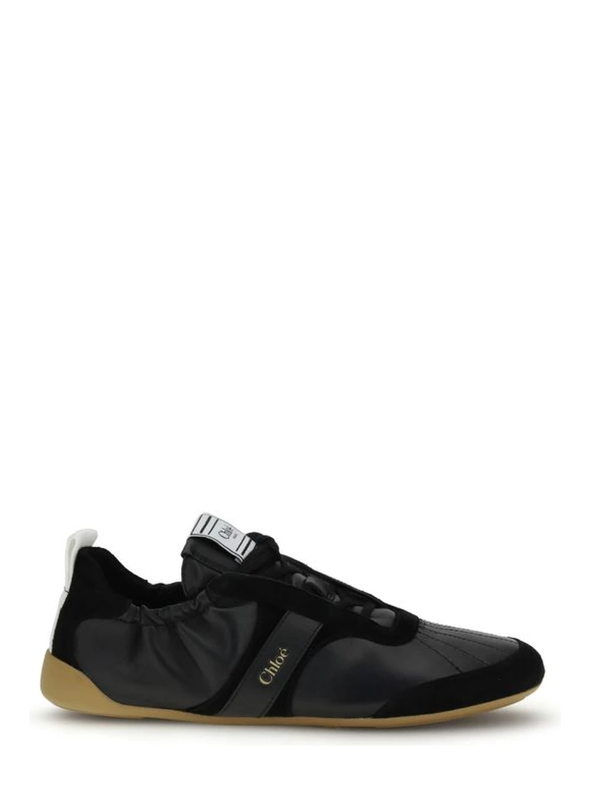 Black Goatskin Athletic Sneakers