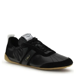 Black Goatskin Athletic Sneakers