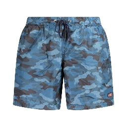 Blu Polyester Men's Swim Boxer