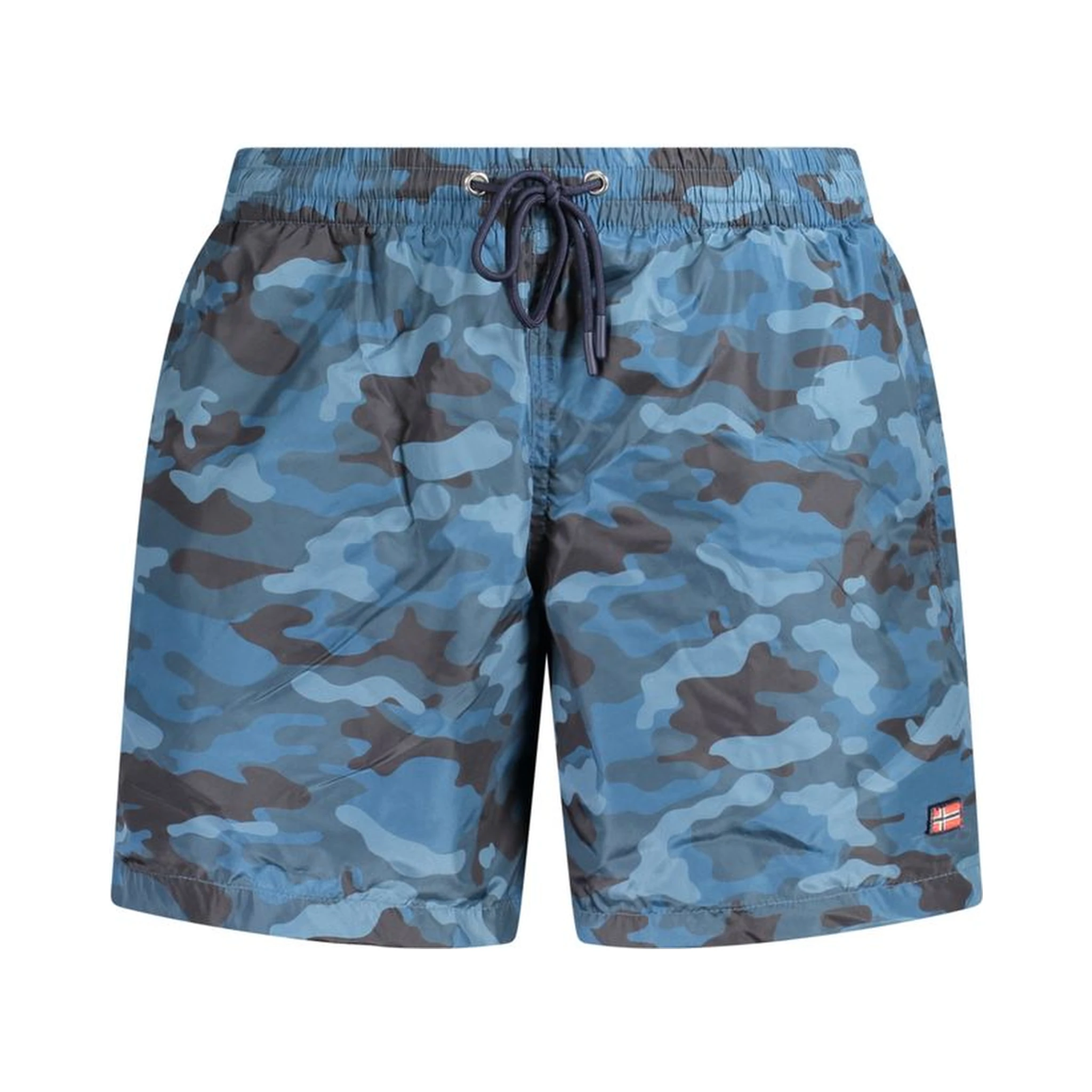 Blu Polyester Men's Swim Boxer