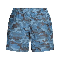 Blu Polyester Men's Swim Boxer