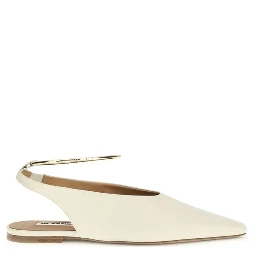 Cream Goatskin Ballet Flats