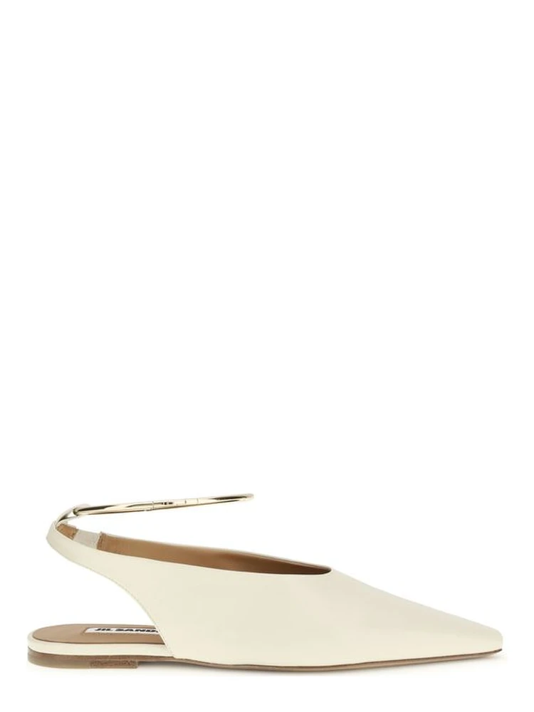 Cream Goatskin Ballet Flats