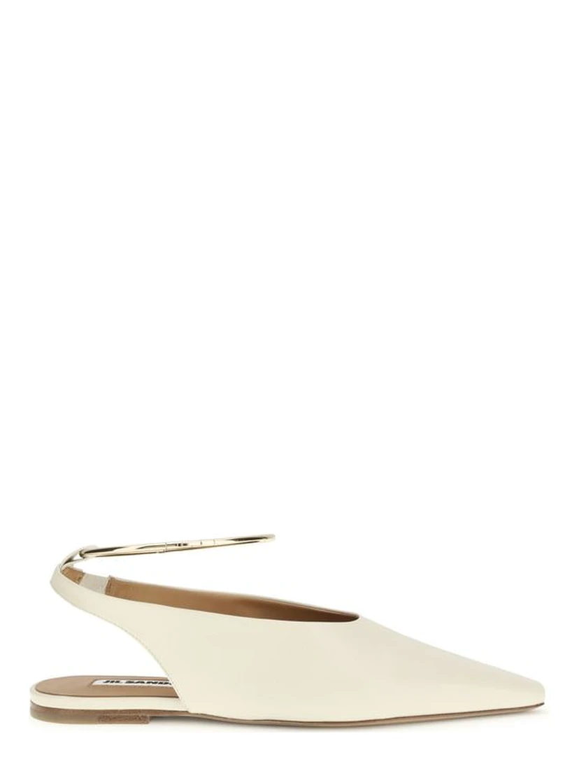 Cream Goatskin Ballet Flats