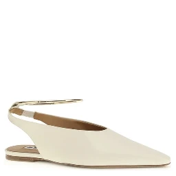 Cream Goatskin Ballet Flats