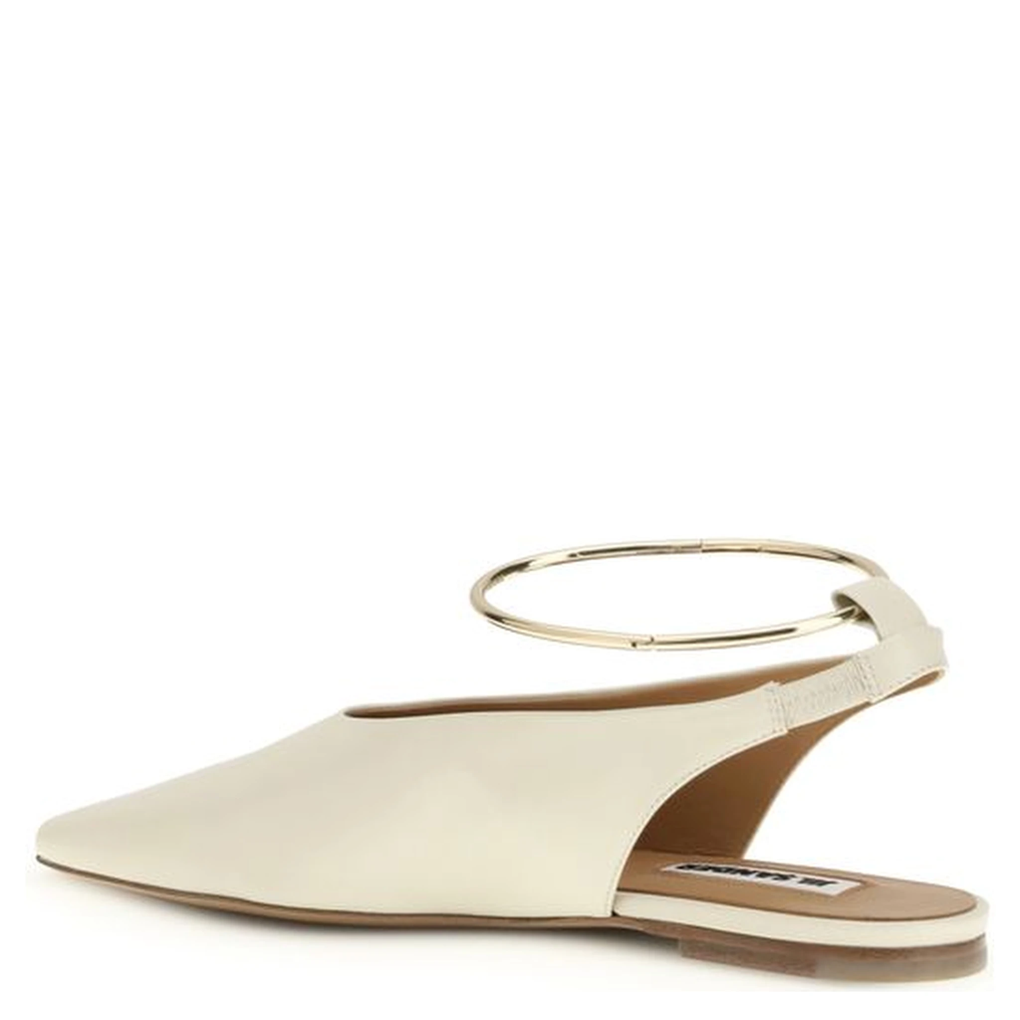 Cream Goatskin Ballet Flats
