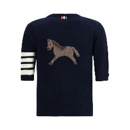 سويت شيرت من الصوف الأزرق