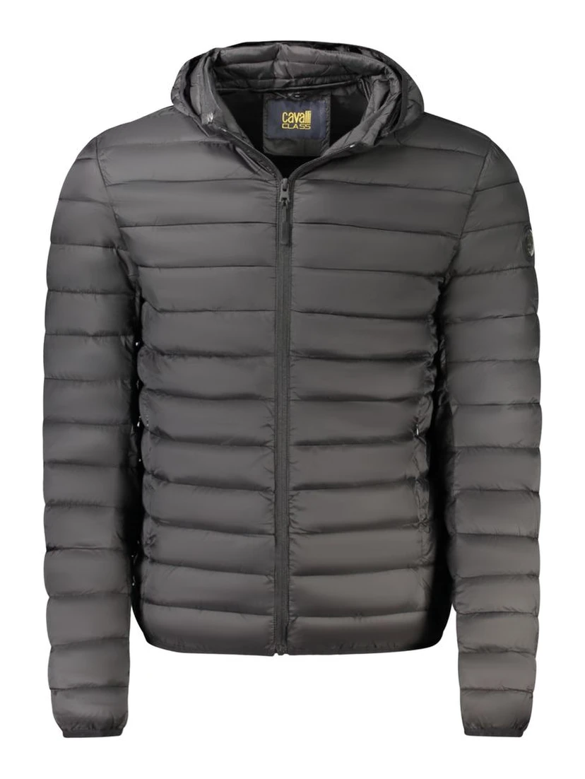 Black Polyester Jackets & Coat