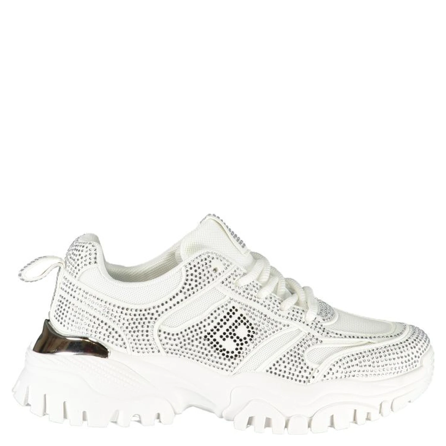 White Polyester Sneaker
