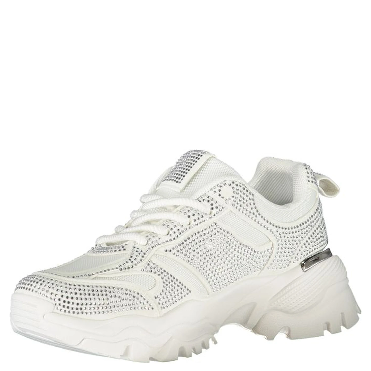 White Polyester Sneaker