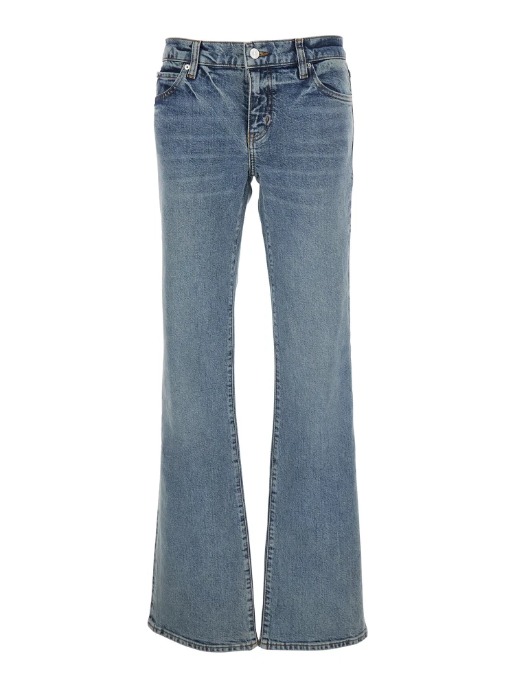 The Rodeo Blue Low-Rise Jeans with Bootcut Design in Denim Woman