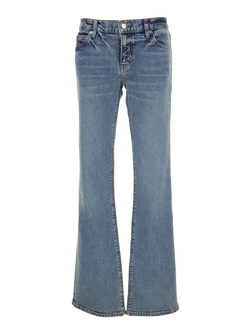 The Rodeo Blue Low-Rise Jeans with Bootcut Design in Denim Woman