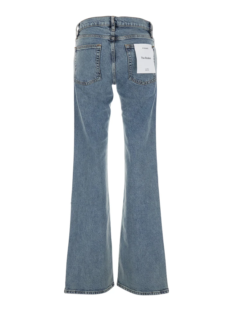 The Rodeo Blue Low-Rise Jeans with Bootcut Design in Denim Woman alternative