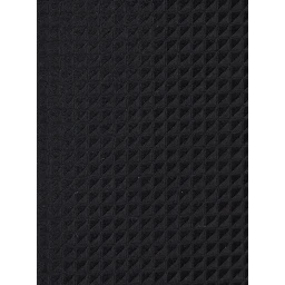 Black Classic Tie with All-Over Check Motif in Silk Man