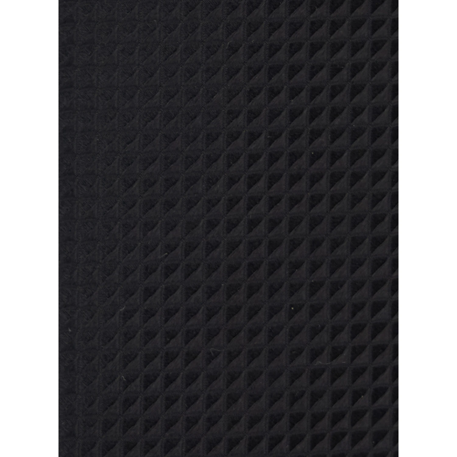 Black Classic Tie with All-Over Check Motif in Silk Man