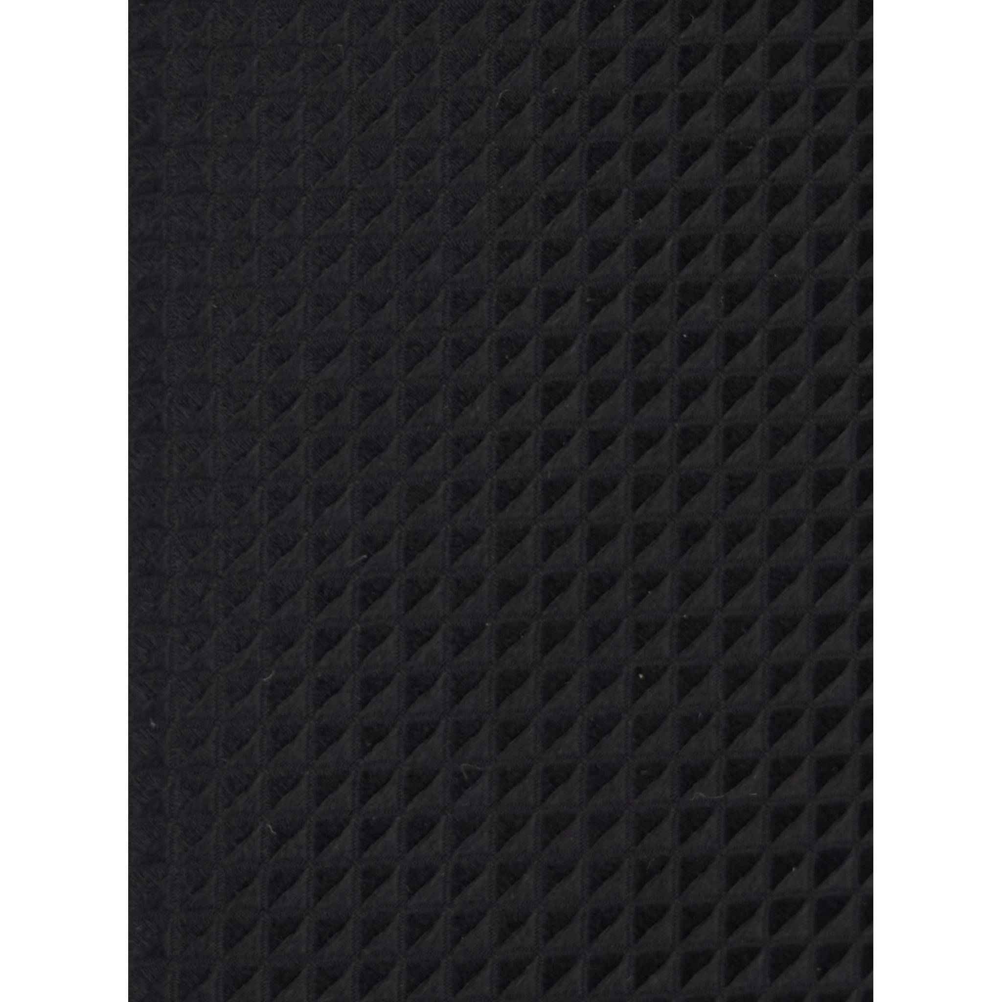 Black Classic Tie with All-Over Check Motif in Silk Man