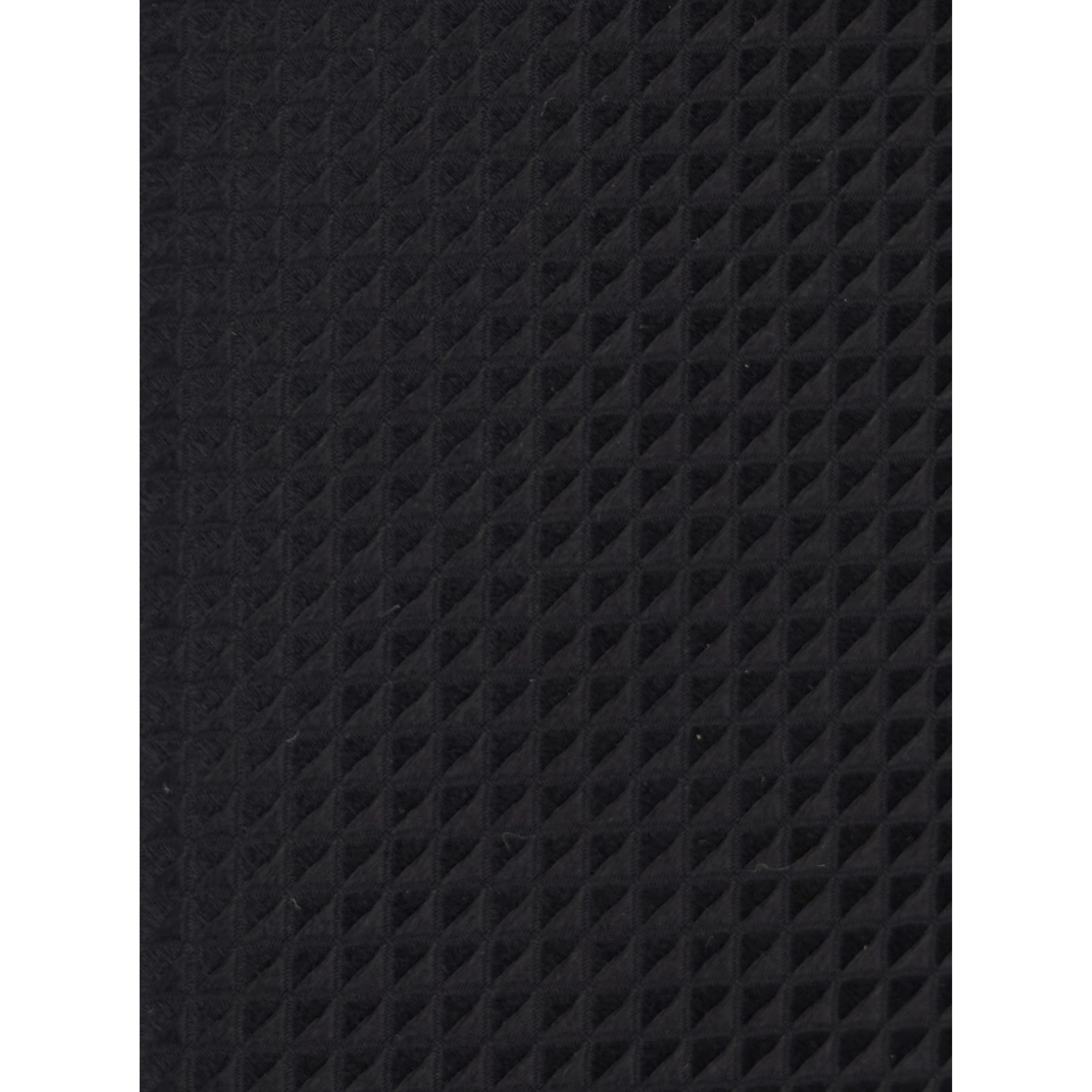 Black Classic Tie with All-Over Check Motif in Silk Man