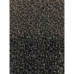 Metallic Dress with All-Over Beading and Flared Hems in Fabric Woman