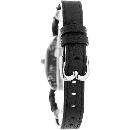 Black Leather Dress Watch