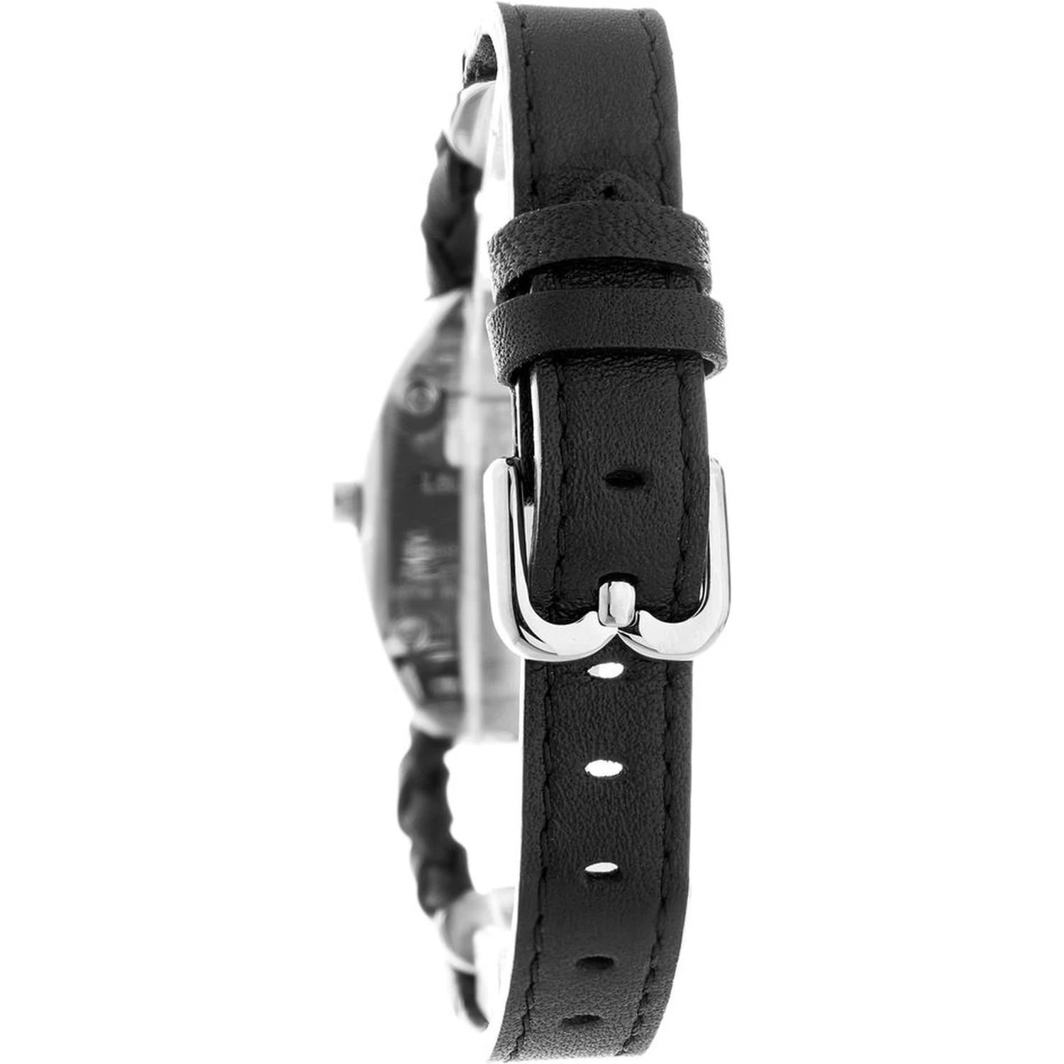 Black Leather Dress Watch