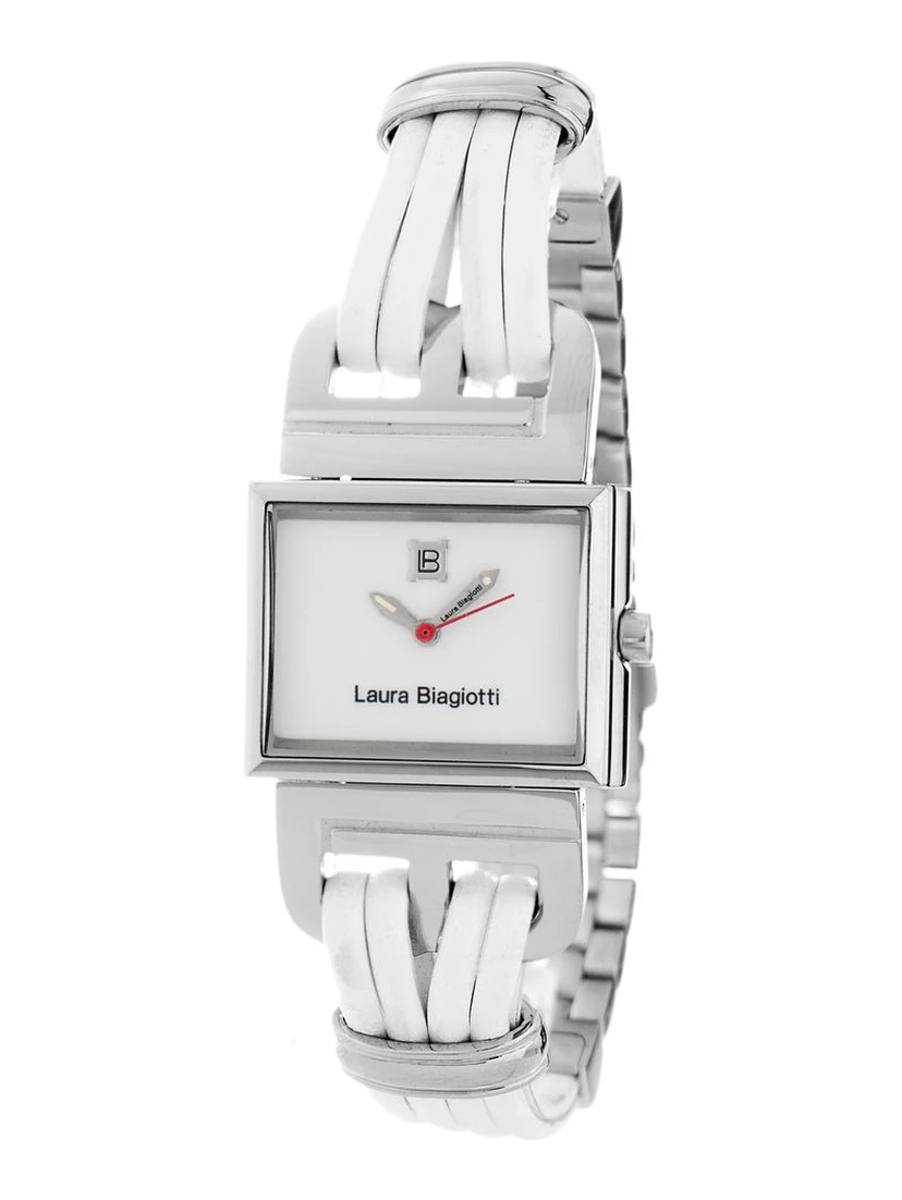 White Leather Dress Watch