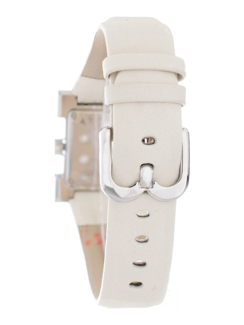 Beige Leather Dress Watch