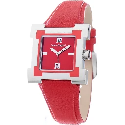 Red Leather Dress Watch
