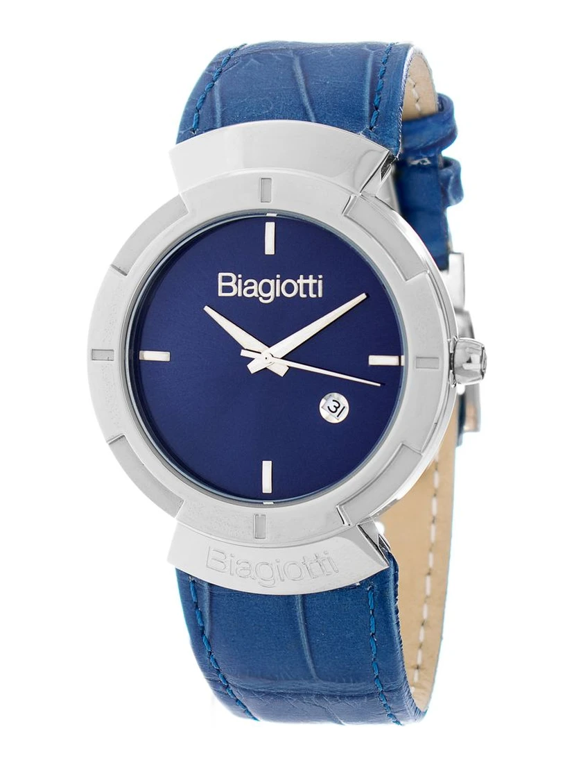 Blue Leather Dress Watch