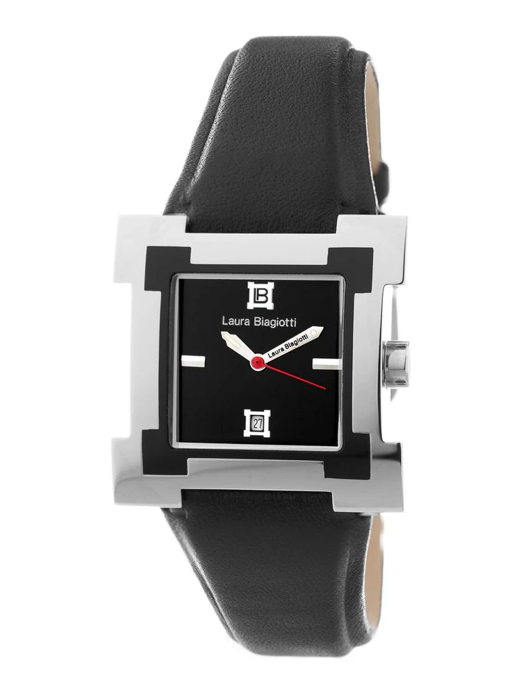 Black Leather Dress Watch