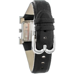 Black Leather Dress Watch