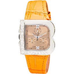 Orange Leather Dress Watch