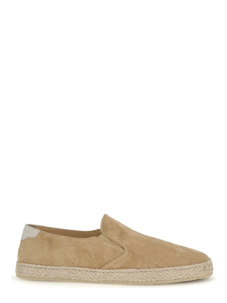 Beige Calf Leather Bos Taurus Espadrilles
