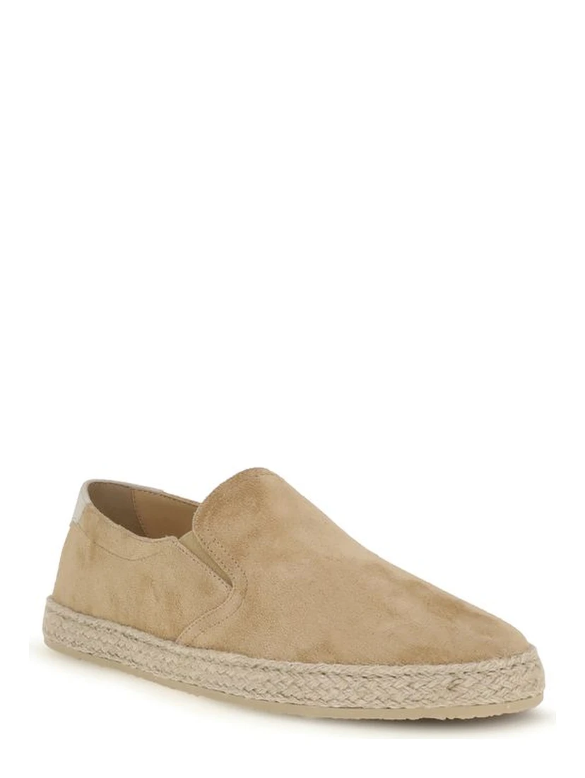 Beige Calf Leather Bos Taurus Espadrilles
