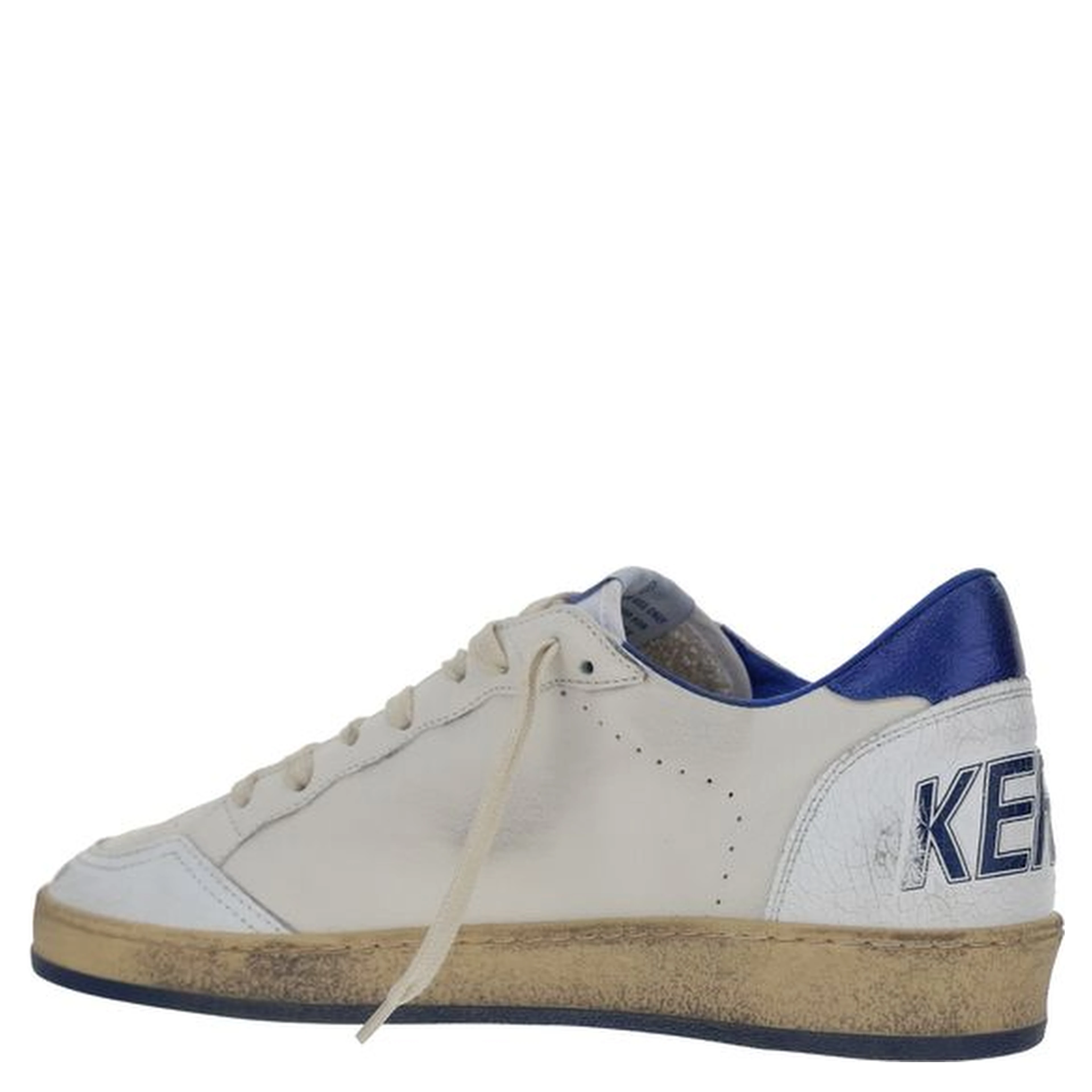 White Calf Leather Bos Taurus Low Top Sneakers