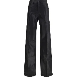 Black Cotton Casual Pants