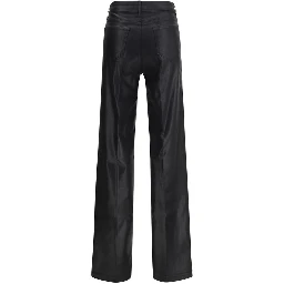 Black Cotton Casual Pants