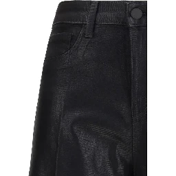 Black Cotton Casual Pants