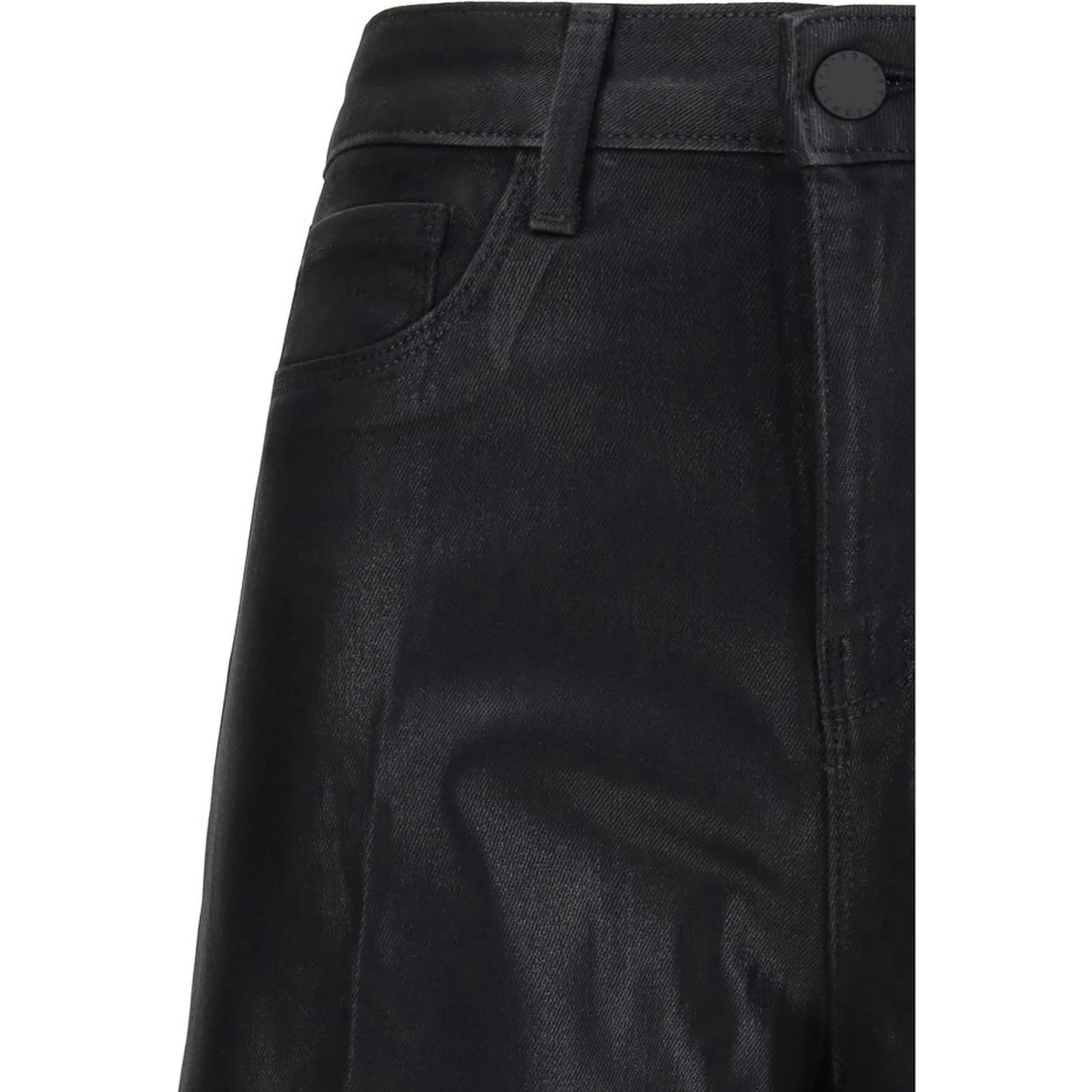 Black Cotton Casual Pants