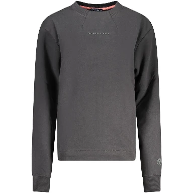 Black Cotton Women Sweatshirt