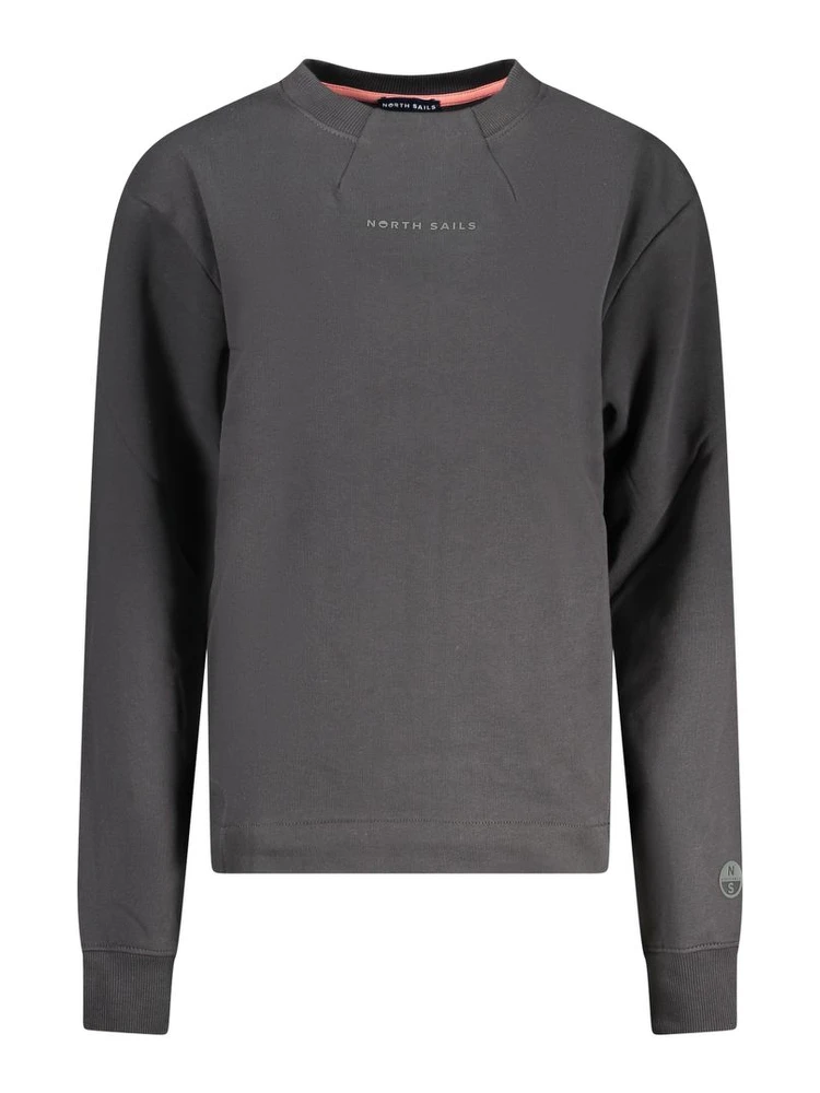Black Cotton Women Sweatshirt