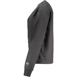 Black Cotton Women Sweatshirt
