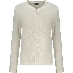 White Polyester Women's Sweater